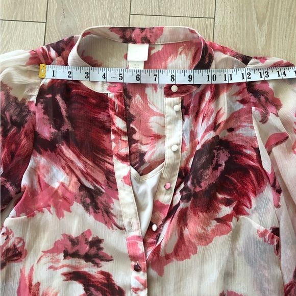 H&M Chiffon Floral Print Mini Dress Set Size XS - Picture 3 of 14
